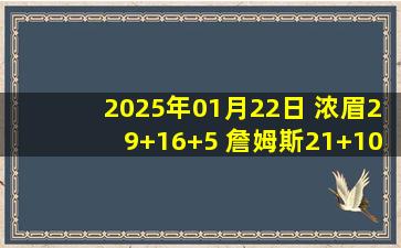 2025年01月22日 浓眉29+16+5 詹姆斯21+10+13 普尔15+7 湖人送奇才11连败